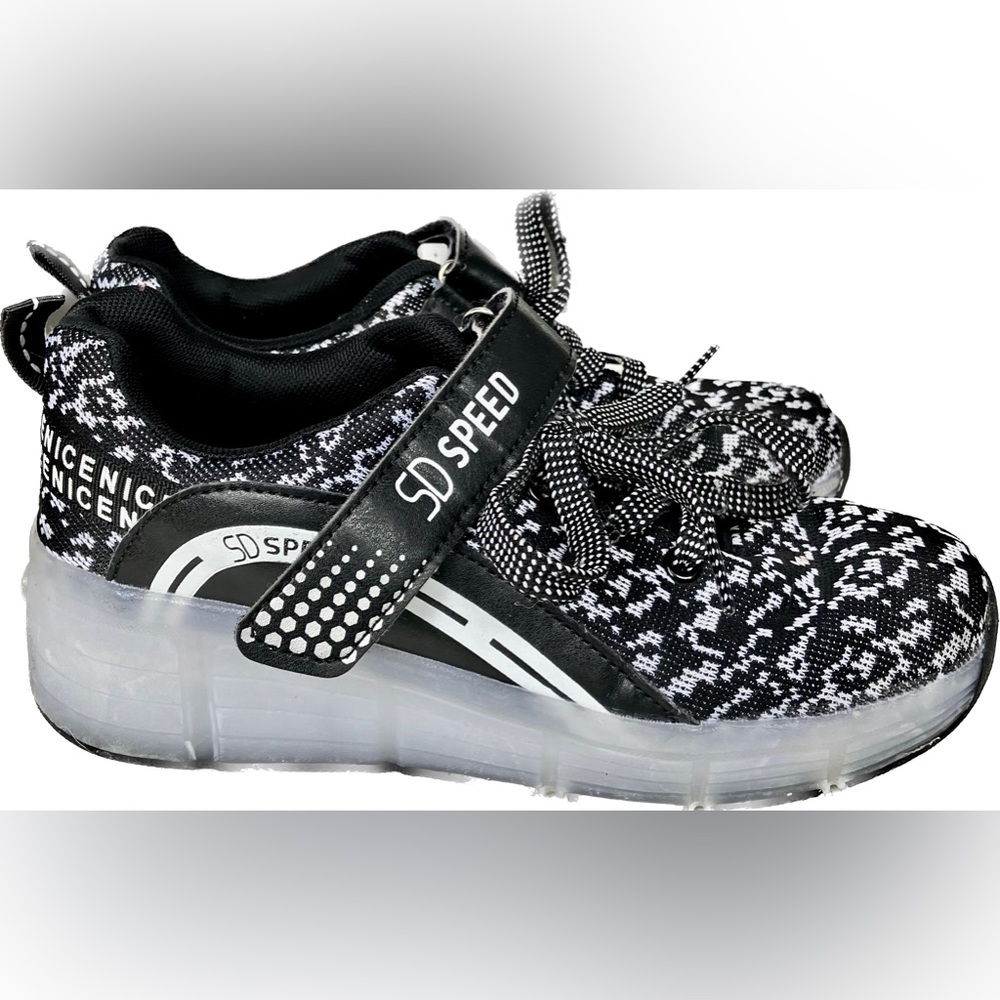 SDSPEED Kids Roller Skate Shoes with Single Wheel Shoes Sport Sneaker LED 5 - Picture 3 of 10